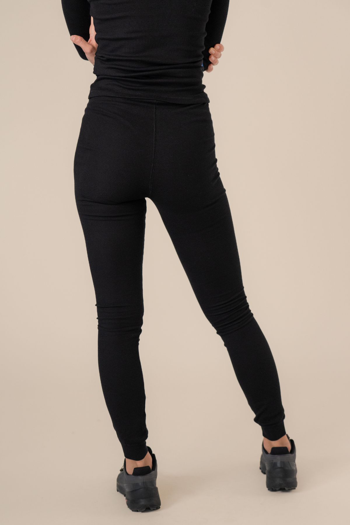 Algae ribbed OCN Weed® leggings - Nero