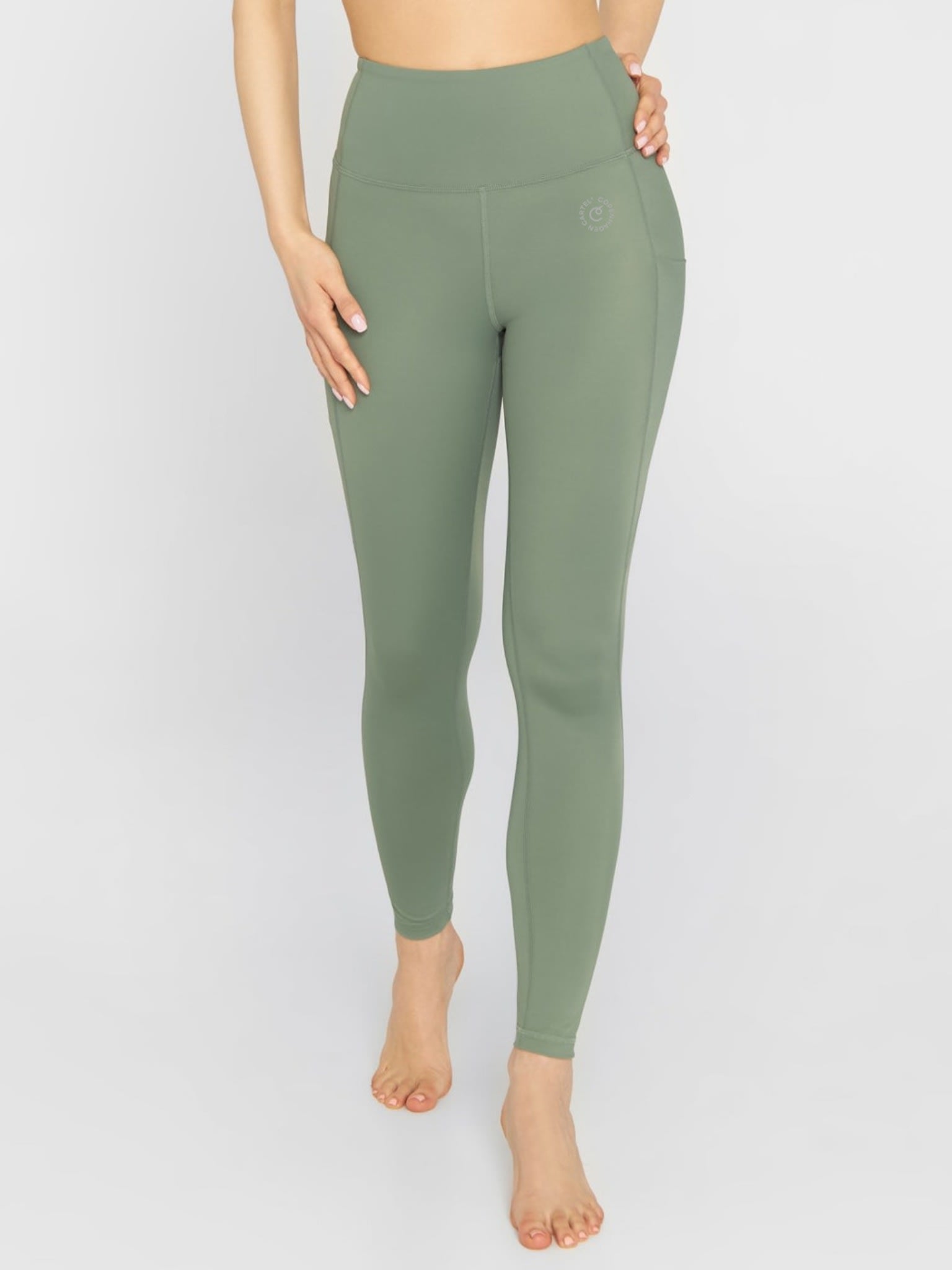 Power high-waist leggings - Army