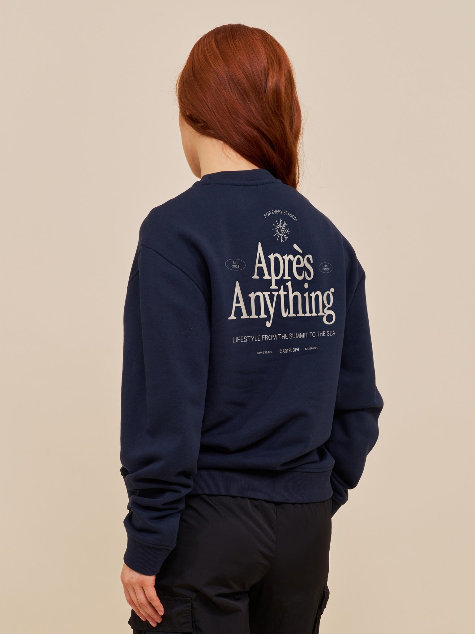 Aprés Anything Statement Crewneck - Ocean